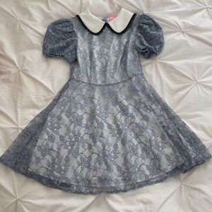 Dolls Kill Sugar Thrillz Blue Mini Dress